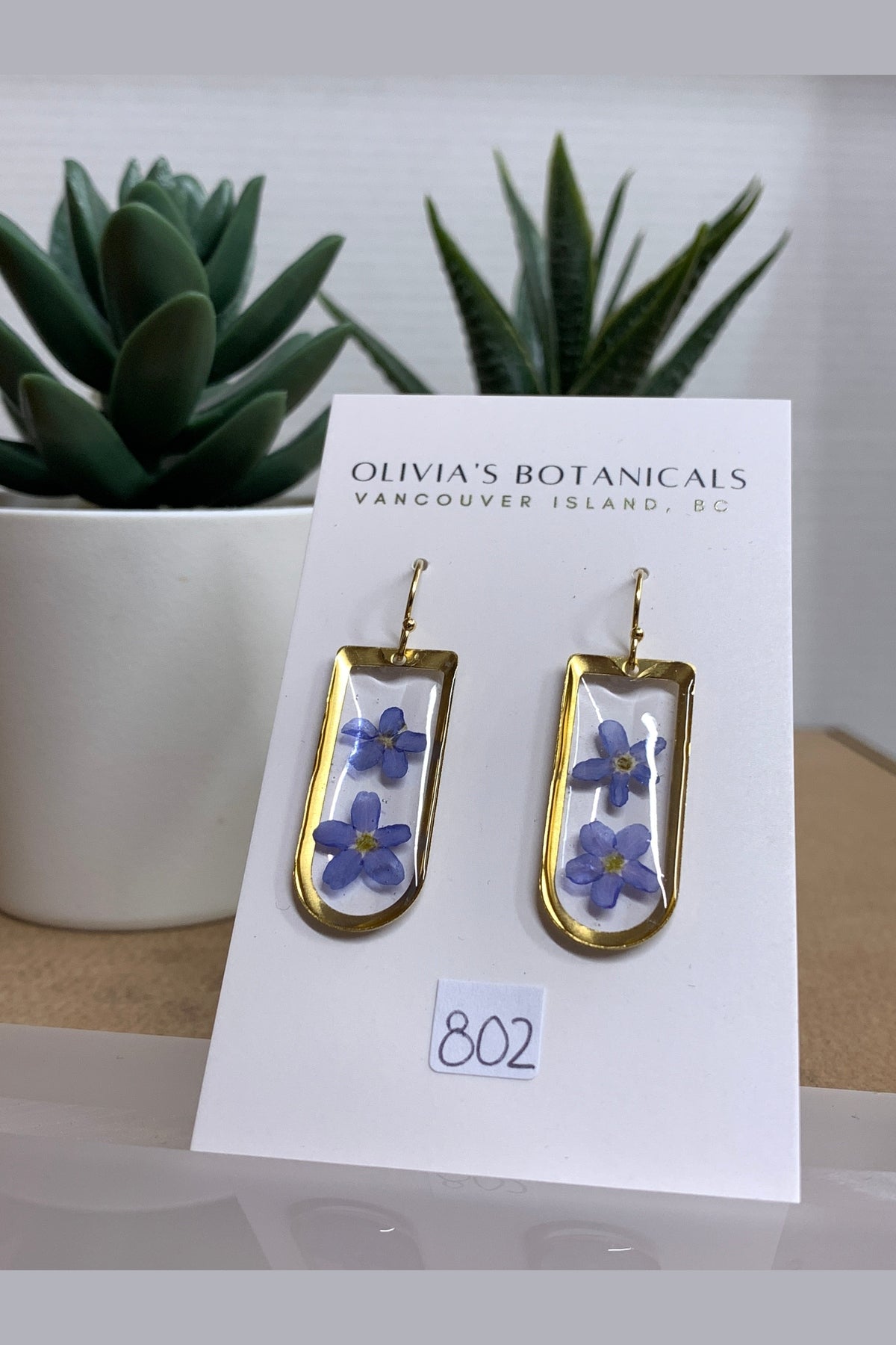 OLIVIA'S BOTANICALS Large Dangle Earrings - U Shape