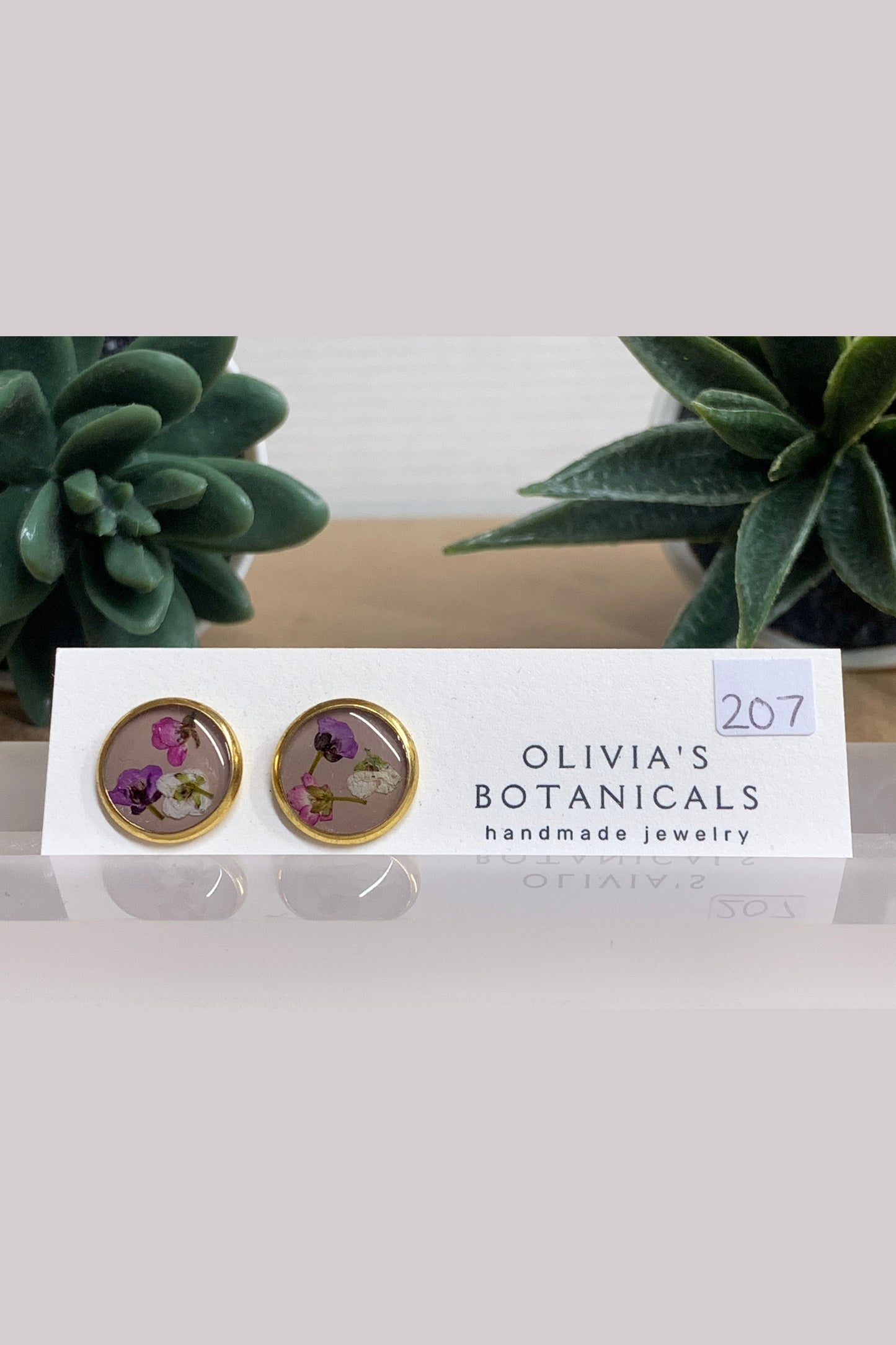 OLIVIA'S BOTANICALS Earrings Medium Circle Studs