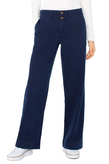LIVERPOOL Patch Pocket Wide Leg LM4122QTA