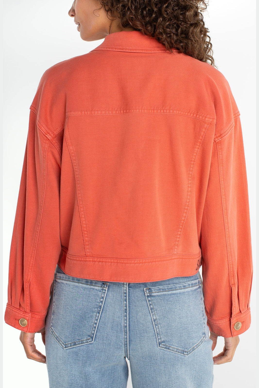 LIVERPOOL Oversized Cropped Denim Jacket LM1C51QTA