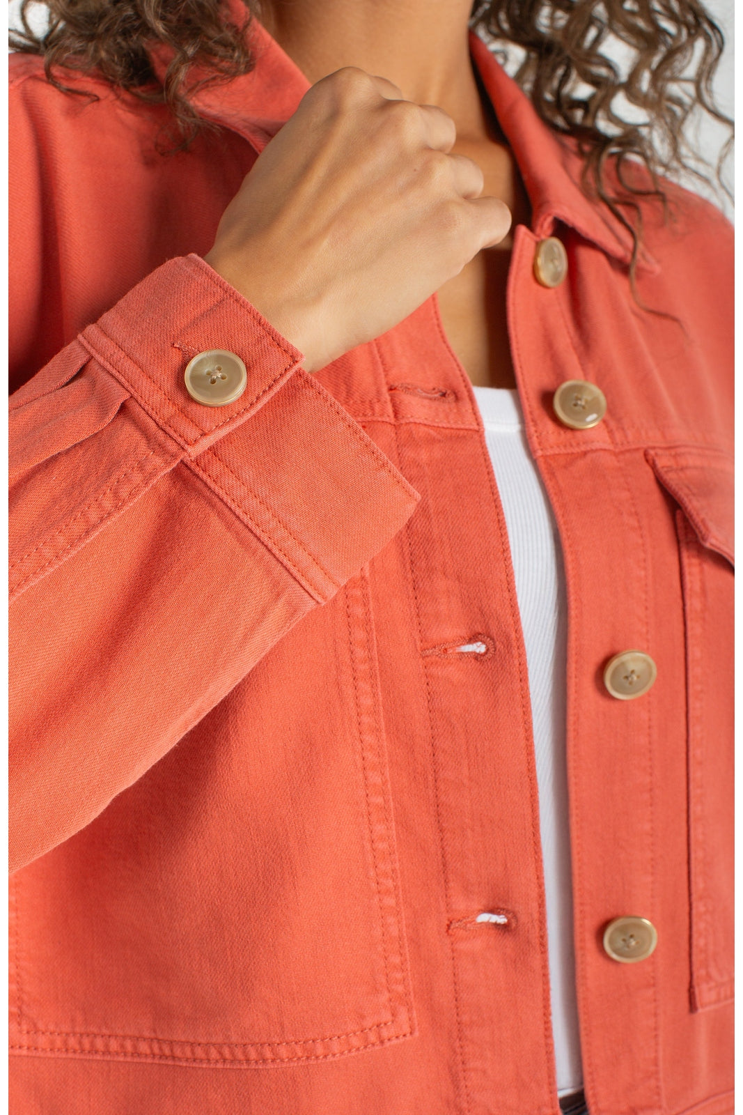 LIVERPOOL Oversized Cropped Denim Jacket LM1C51QTA