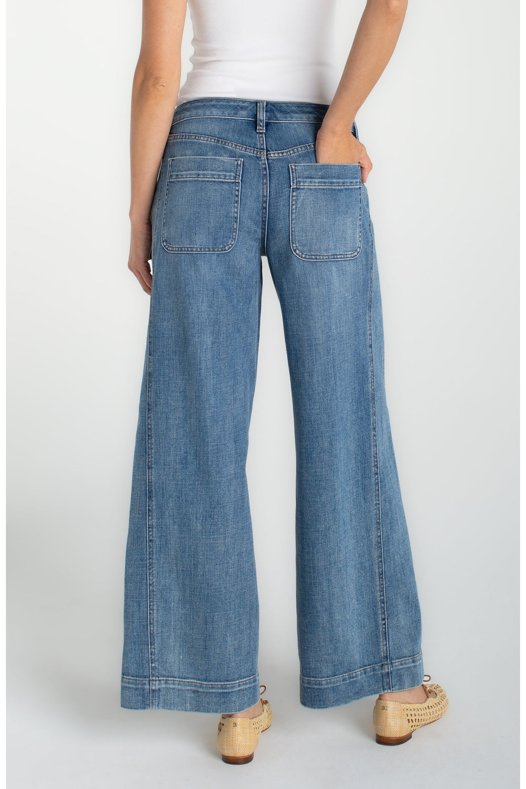 LIVERPOOL The Stride Wide Leg W/Utility Details LM4740VX