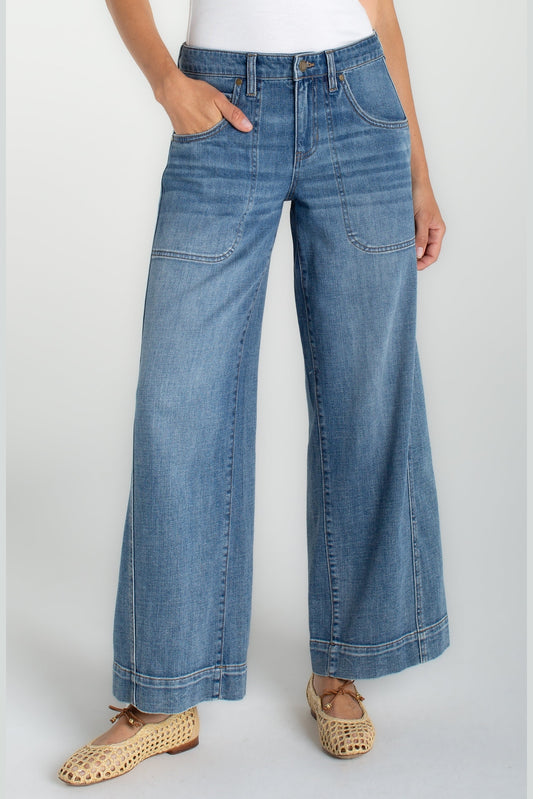 LIVERPOOL The Stride Wide Leg W/Utility Details LM4740VX