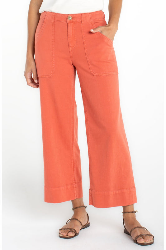 LIVERPOOL The Stride Cargo Wide Leg Crop LM7B21QTA
