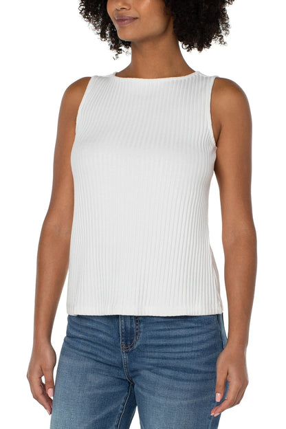 LIVERPOOL Sleeveless Boat Neck Knit Top LM8J05PK7