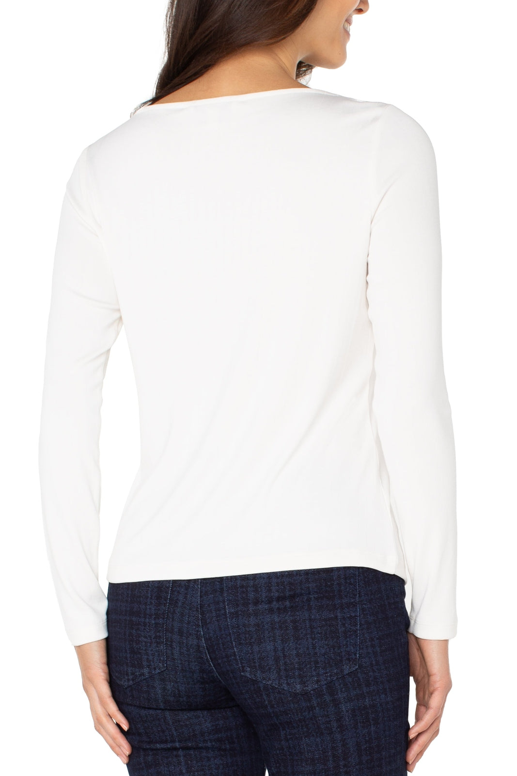 LIVERPOOL L/S Boat Neck Knit Top LM8E22KB11