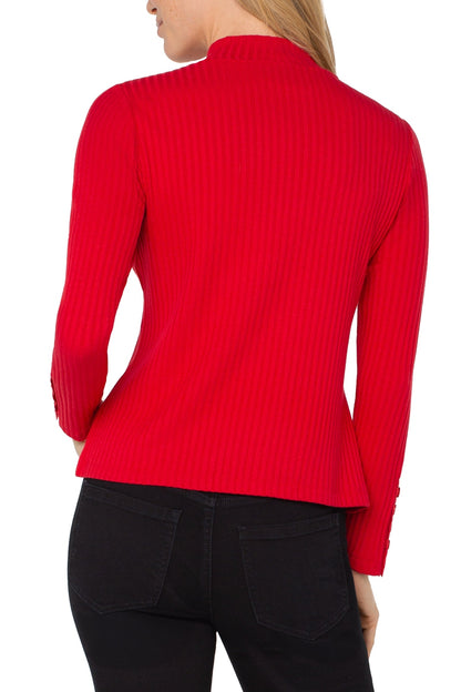 LIVERPOOL L/S Mock Neck Button Detail Top LM8J03K61