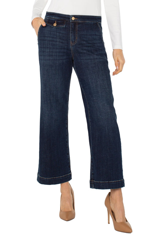 LIVERPOOL Stride Wide Leg w/Trouser Details LM4378CH4