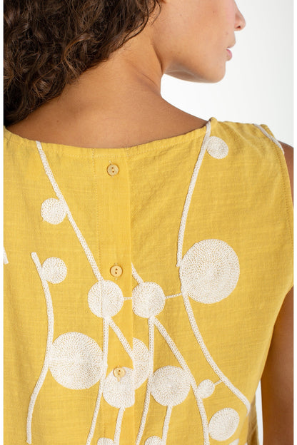 LIVERPOOL Sleeveless Button Back Woven Top LM8K53WV97