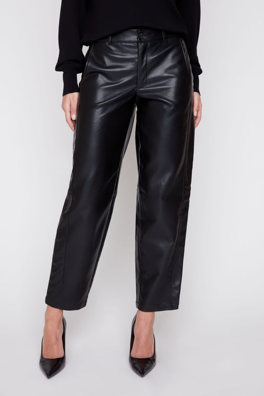 RENUAR Lux Pleather Barrel Pant R11086