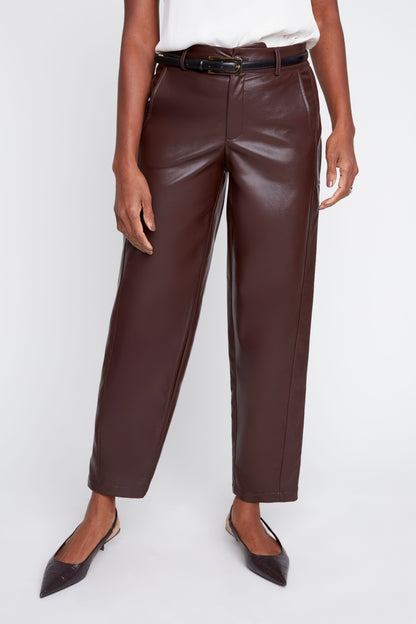 RENUAR Lux Pleather Barrel Pant R11086