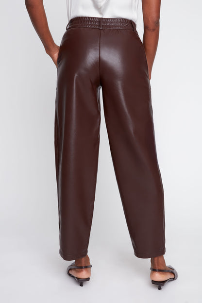 RENUAR Lux Pleather Barrel Pant R11086