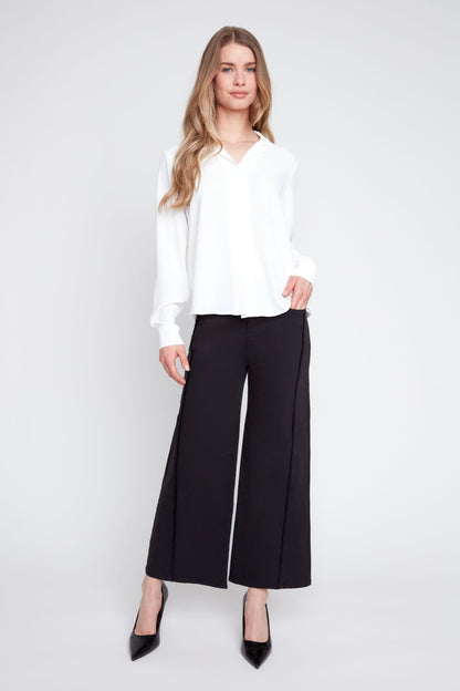 RENUAR Taylor Collar Blouse with Hidden Placket R5267-363
