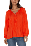 LIVERPOOL Shirred Blouse