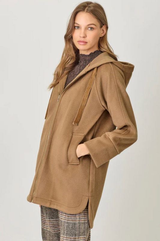 MYSTREE Hoodie Zip-Up Coat 61129