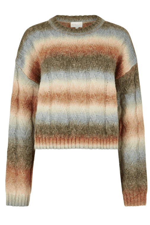 APRICOT Cable Space Dye Boxy Sweater