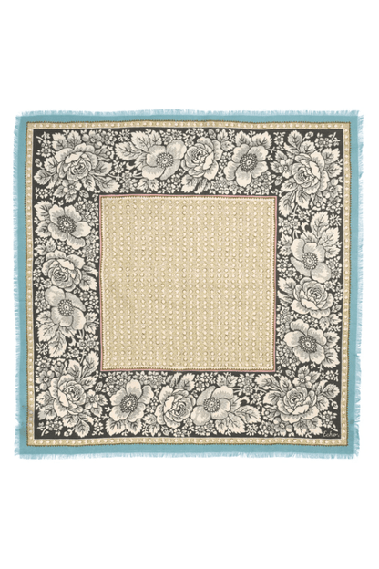 ECHO Vintage Floral Dot Wool Scarf EN1509