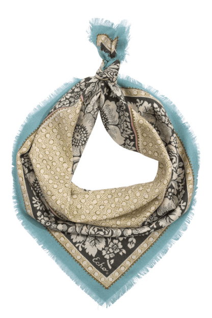 ECHO Vintage Floral Dot Wool Scarf EN1509