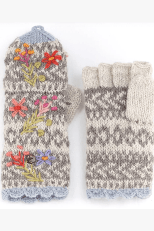 LOST HORIZONS Sadie Wool Knit Finger Mittens