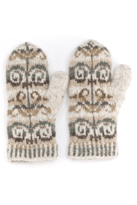 LOST HORIZONS Natalia Wool Knit Mittens