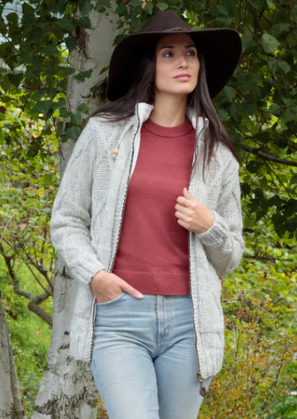 LOST HORIZONS Shannon Wool Knit Coat