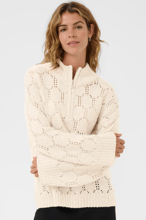 CREAM Zilla Zipper Pullover 10614250