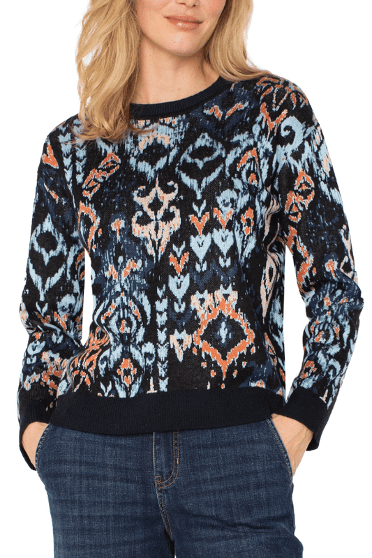 LIVERPOOL Crew Neck L/S Drop Shldr Sweater LM8J12SR09J6