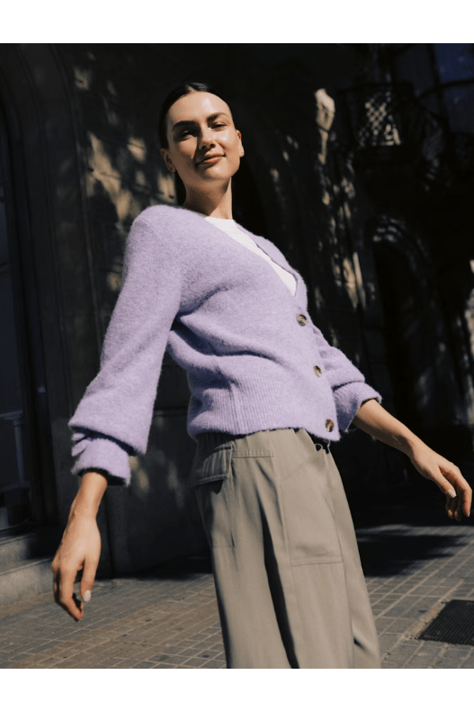 B.YOUNG Omea Frill Cardigan 20818435