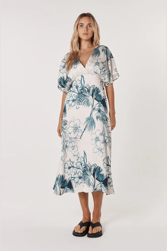 FATE+BECKER Solstice Palms Midi Dress 17644