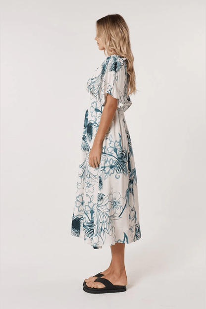 FATE+BECKER Solstice Palms Midi Dress 17644