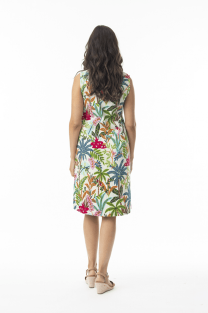 ORIENTIQUE Ovahe Sleeveless Shift Dress 30196