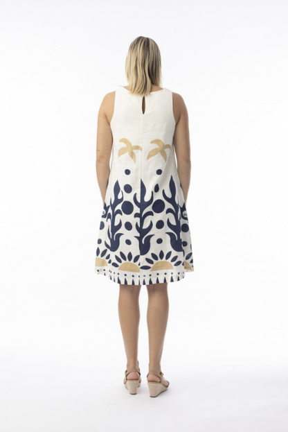 ORIENTIQUE Nazca Sleeveless Midi Dress 40193