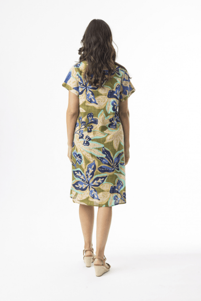 ORIENTIQUE Playa Brava Patch Shift Dress 81344