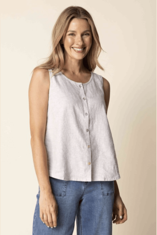 HABITAT Pleat Back Button Tank H41506 *FINAL SALE*