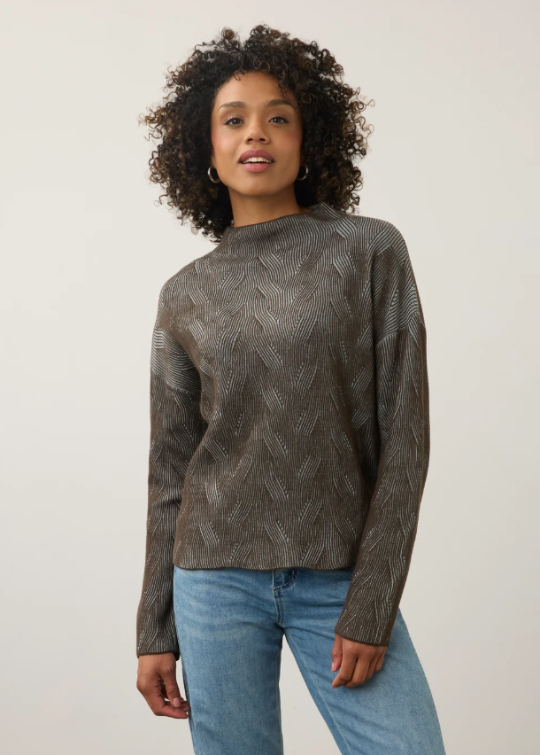 FDJ Long Sleeve Funnel Neck Sweater 1048314