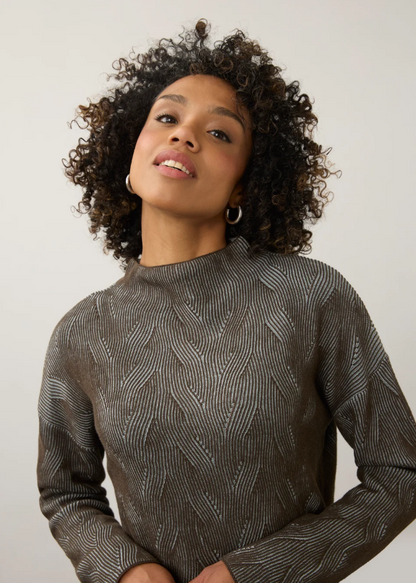 FDJ Long Sleeve Funnel Neck Sweater 1048314