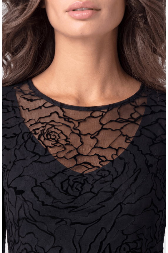 LIVERPOOL Long Sleeve Layered Knit with V Detail LM8L80KB49