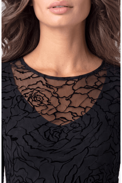 LIVERPOOL Long Sleeve Layered Knit with V Detail LM8L80KB49
