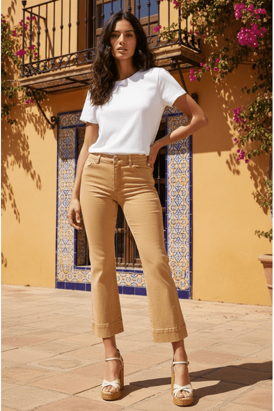 LIVERPOOL Hannah Crop Flare Hugger LM4738WF