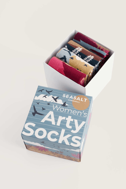 SEASALT Giftbox of 4 Womens Arty Socks