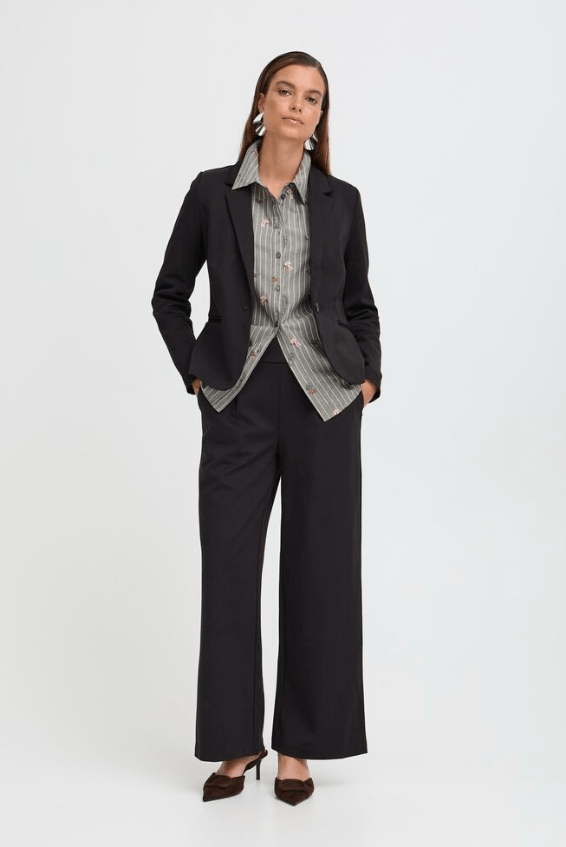 B.YOUNG Rizetta Wide Pant Cropped 20815029
