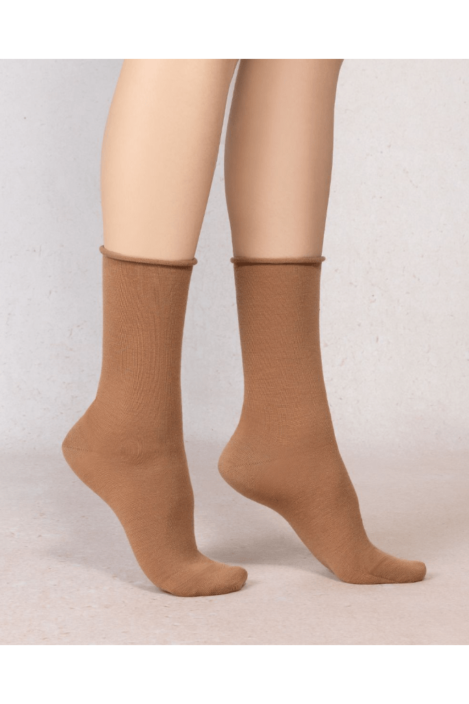 BLEUFORET Fine Wool Socks with Cotton Lining 6700