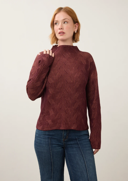 FDJ Long Sleeve Funnel Neck Sweater 1048314