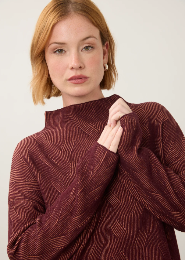 FDJ Long Sleeve Funnel Neck Sweater 1048314