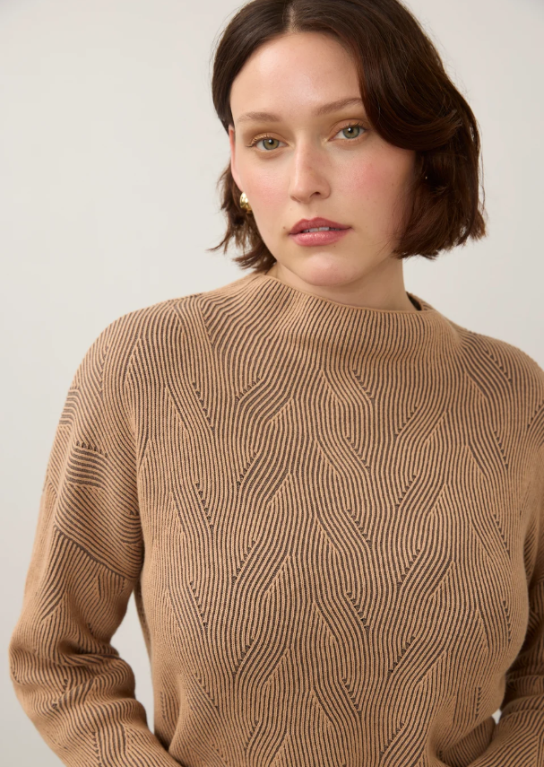FDJ Long Sleeve Funnel Neck Sweater 1048314