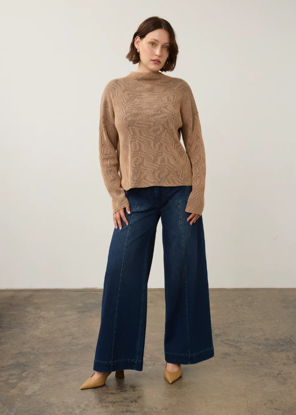 FDJ Long Sleeve Funnel Neck Sweater 1048314
