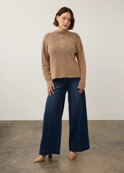 FDJ Long Sleeve Funnel Neck Sweater 1048314