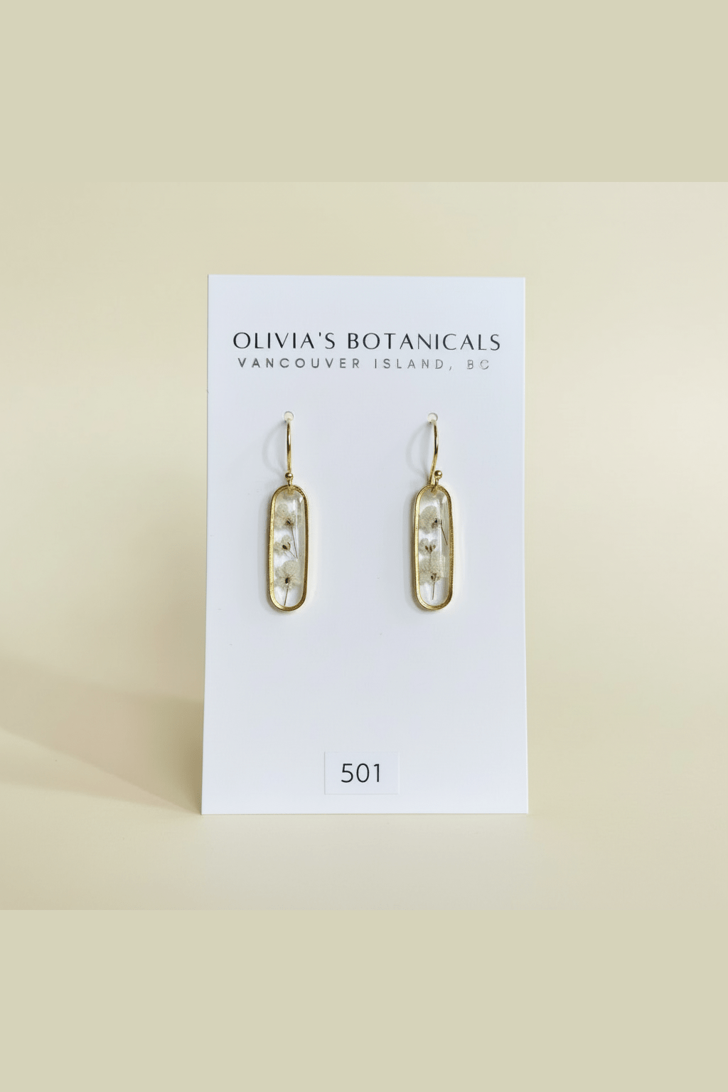 OLIVIA'S BOTANICALS Small Dangle Earrings - Rounded Rectangles
