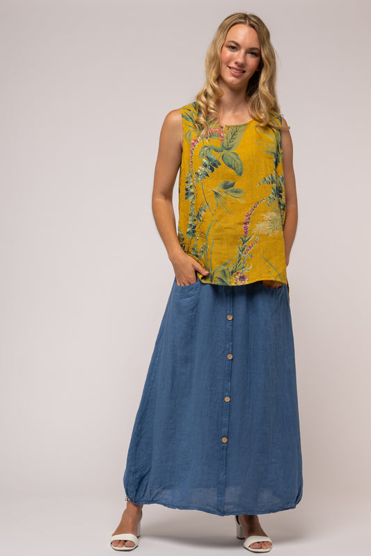 LINEN LUV French Linen Top TP1131P *FINAL SALE*