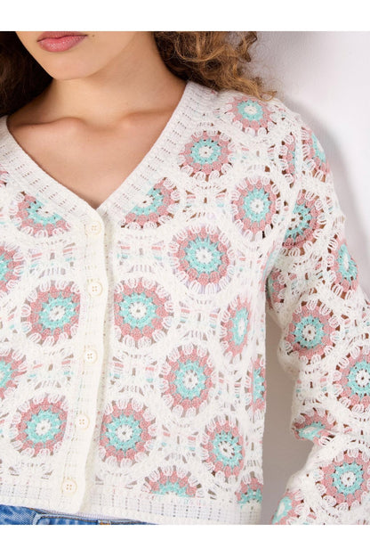 APRICOT Daisy Crochet Cardigan 961937